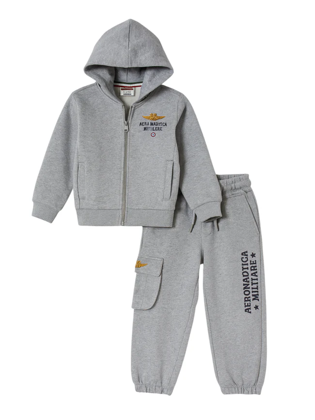 FELPA SET FULL-ZIP CARGO COMPLETO Grigio - Aeronautica Militare