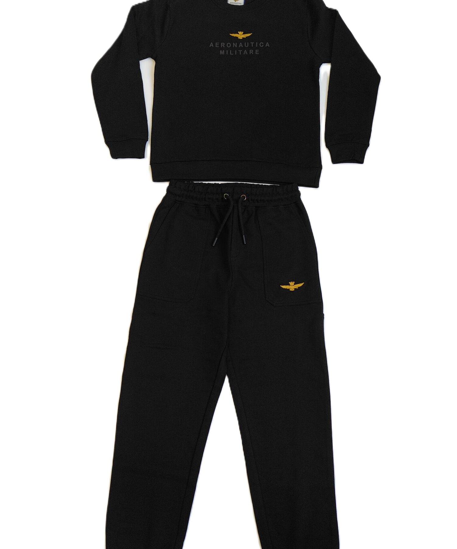 FELPA SET FULL-ZIP CARGO COMPLETO Nero - Aeronautica Militare