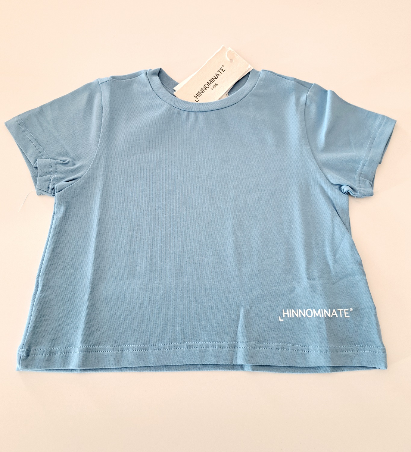 T-SHIRT CROP Azzurro Polvere - Hinnominate
