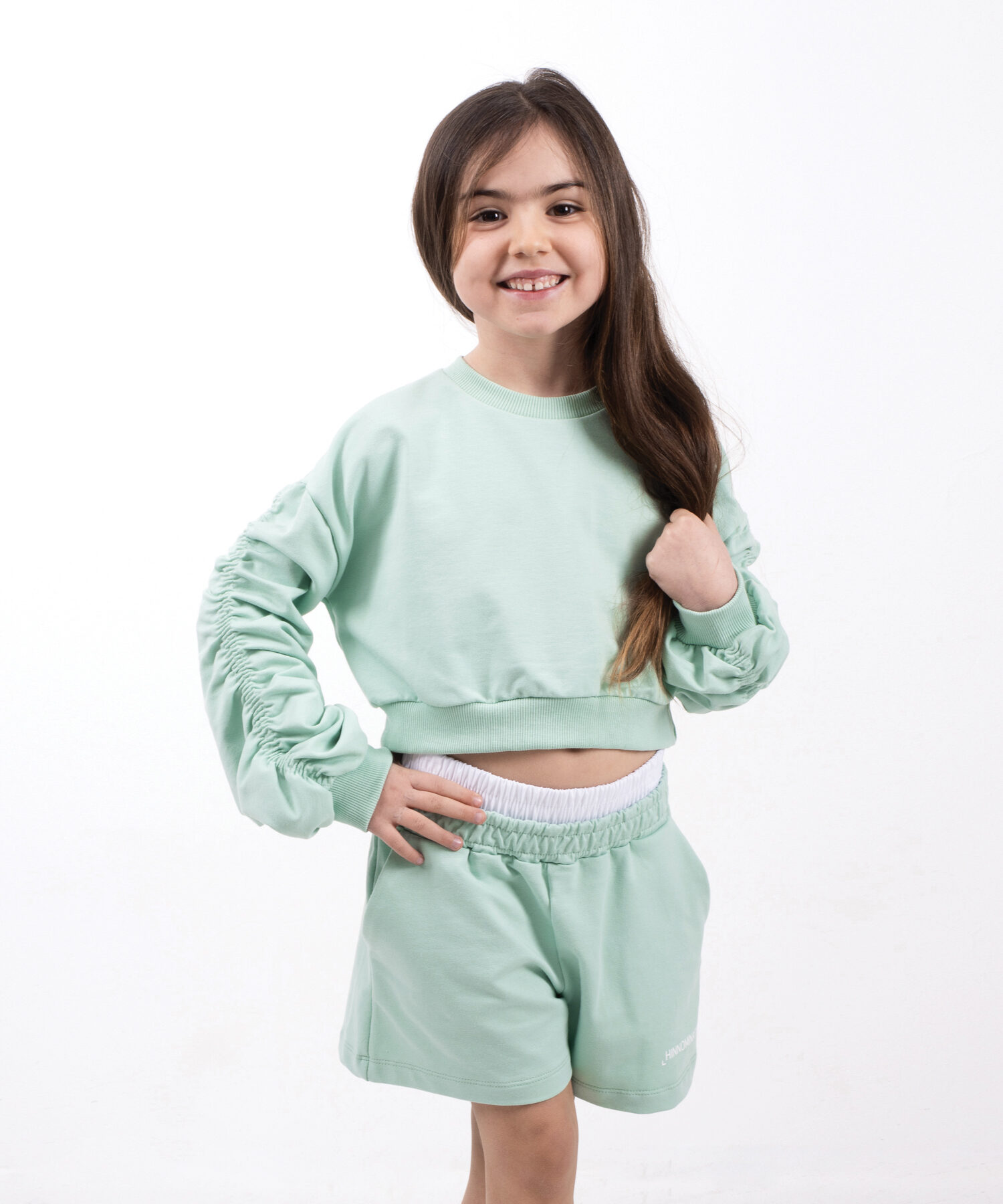 Alternative view of FLEECE SHORT Verde Giada - Hinnominate