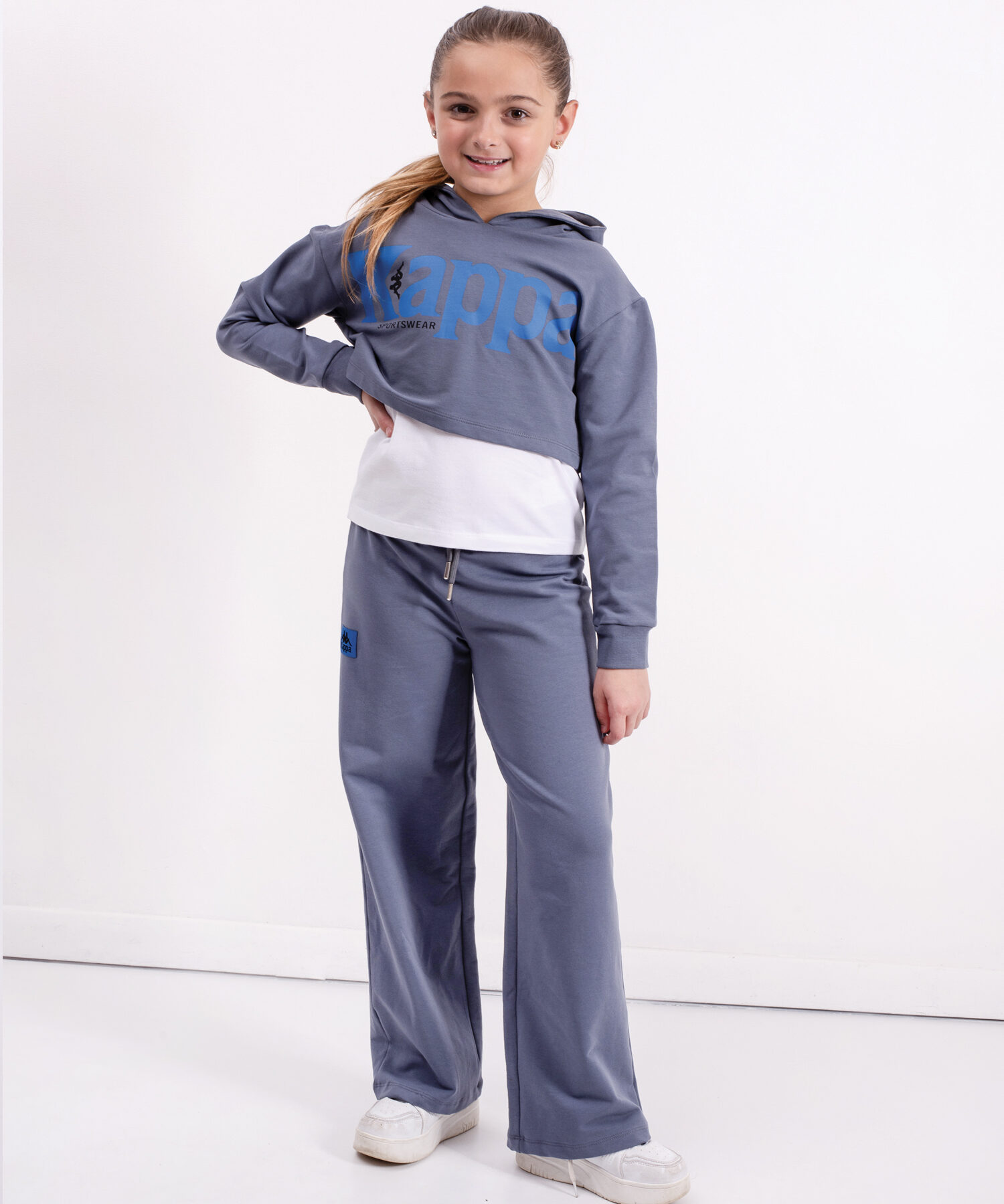 TRACKSUIT Grey-bianco - Kappa