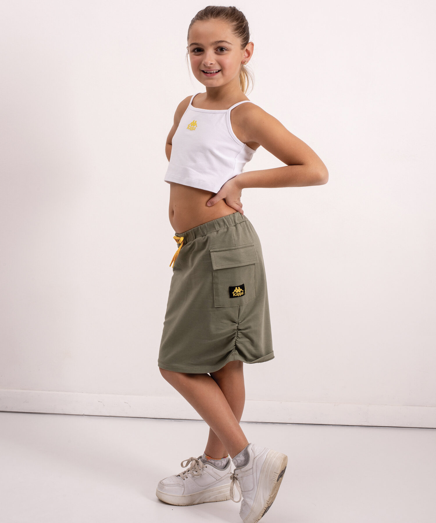 Alternative view of FLEECE SKIRT Deep Army - Kappa