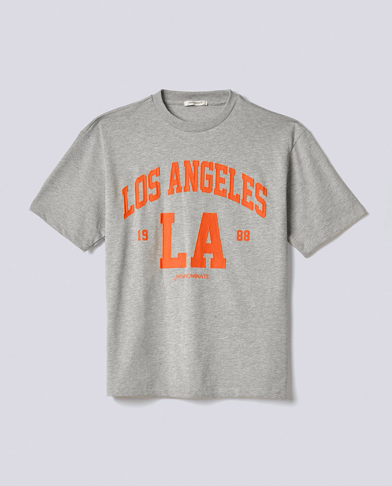 T-SHIRT IN JERSEY CON STAMPA E ETICHETTA Grigio Melange - Hinnominate