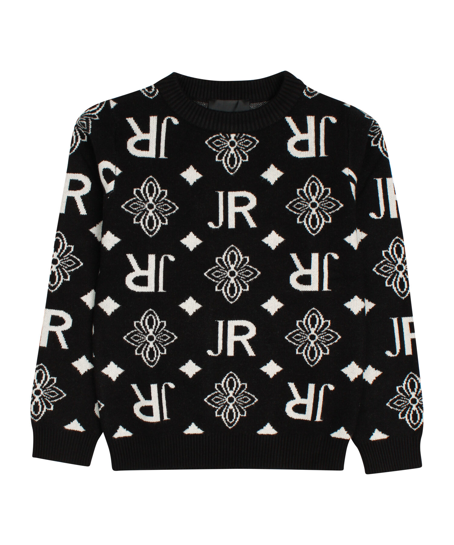 Richmond SWEATER COODE BIG LOGO BLACK/O-WHT Big Logo Black/o-wht - John Richmond