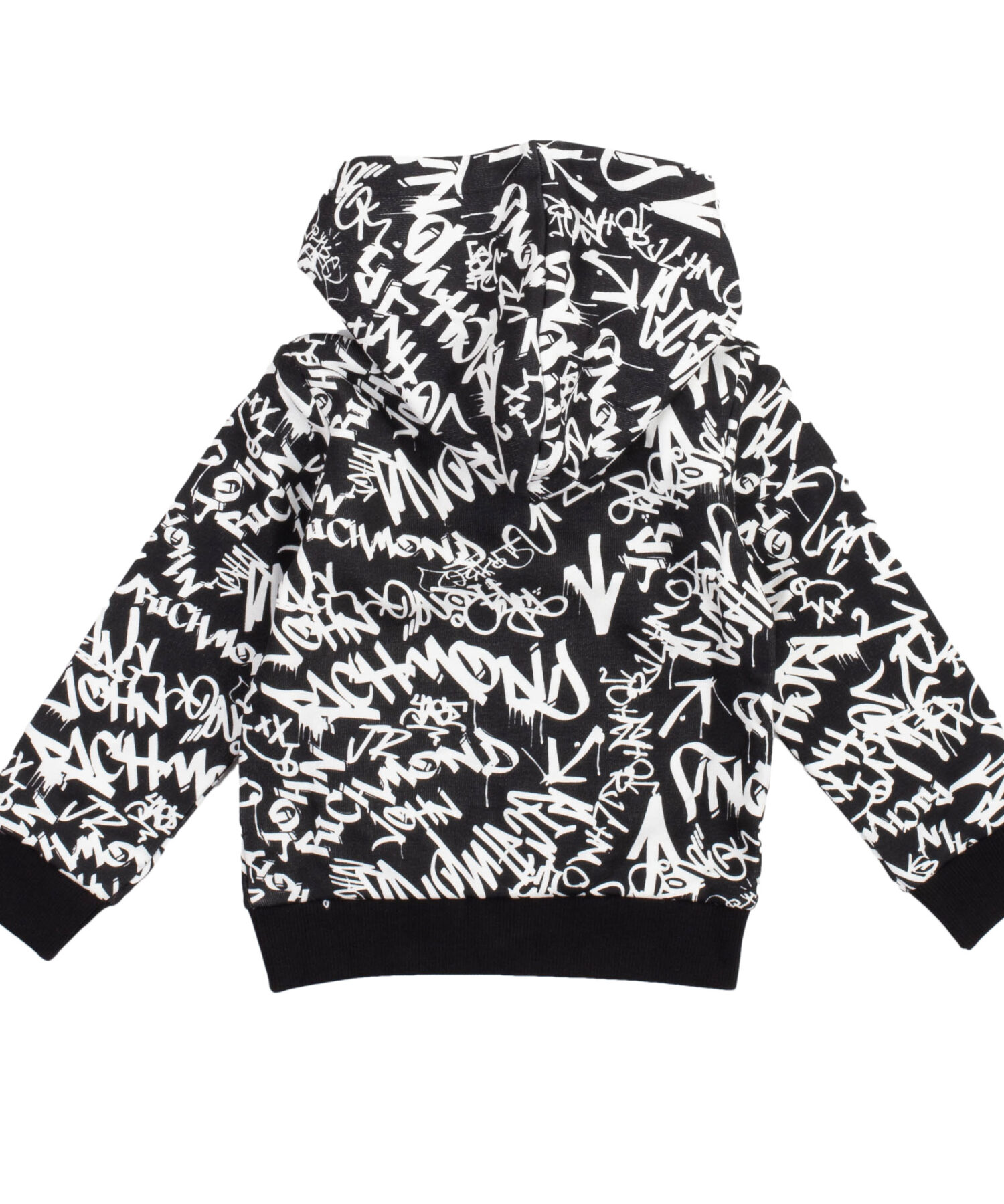 Alternative view of Felpe Unisex John Richmond graffiti black o-wht