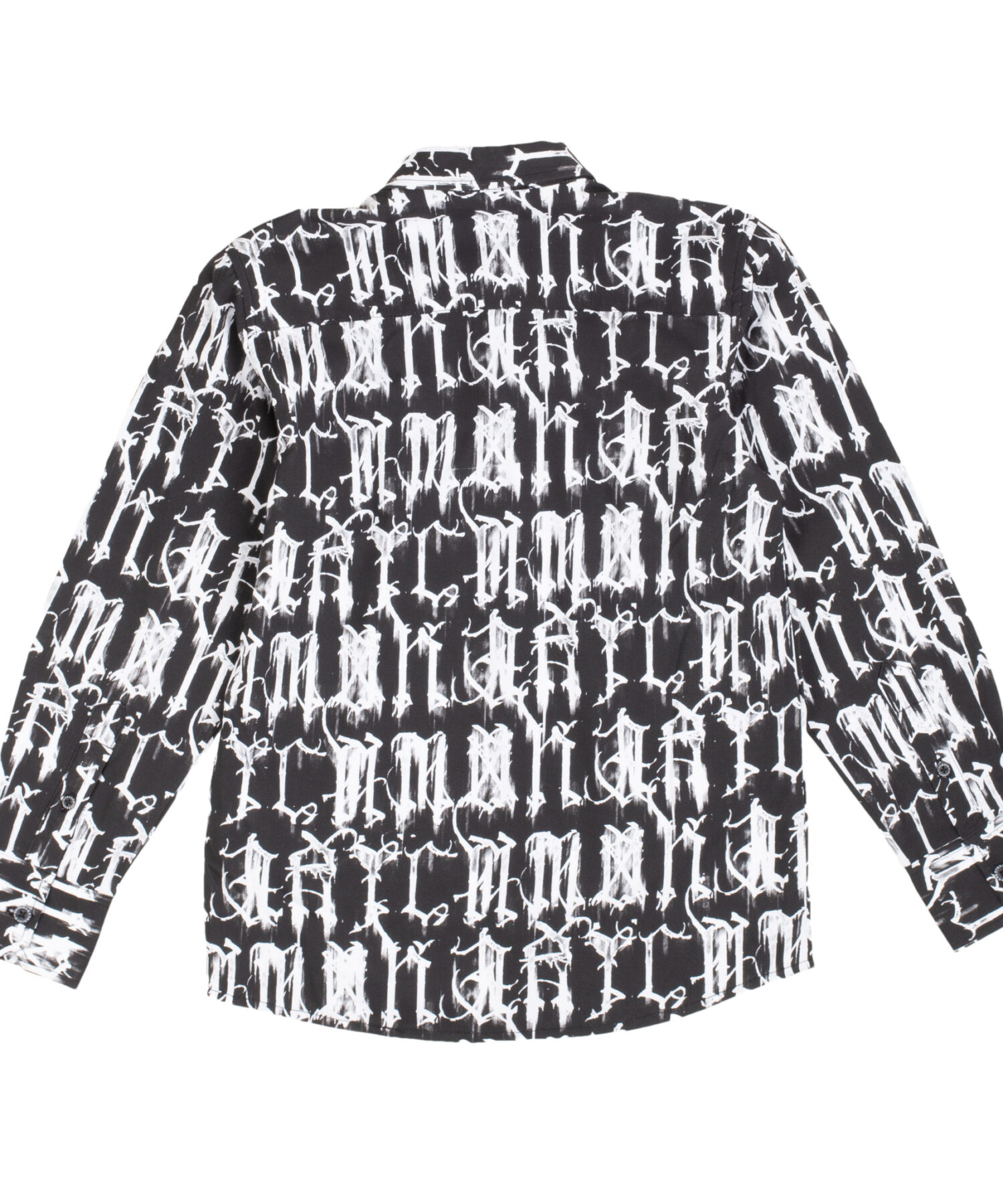 Alternative view of Camicie Bambino John Richmond gothic black white