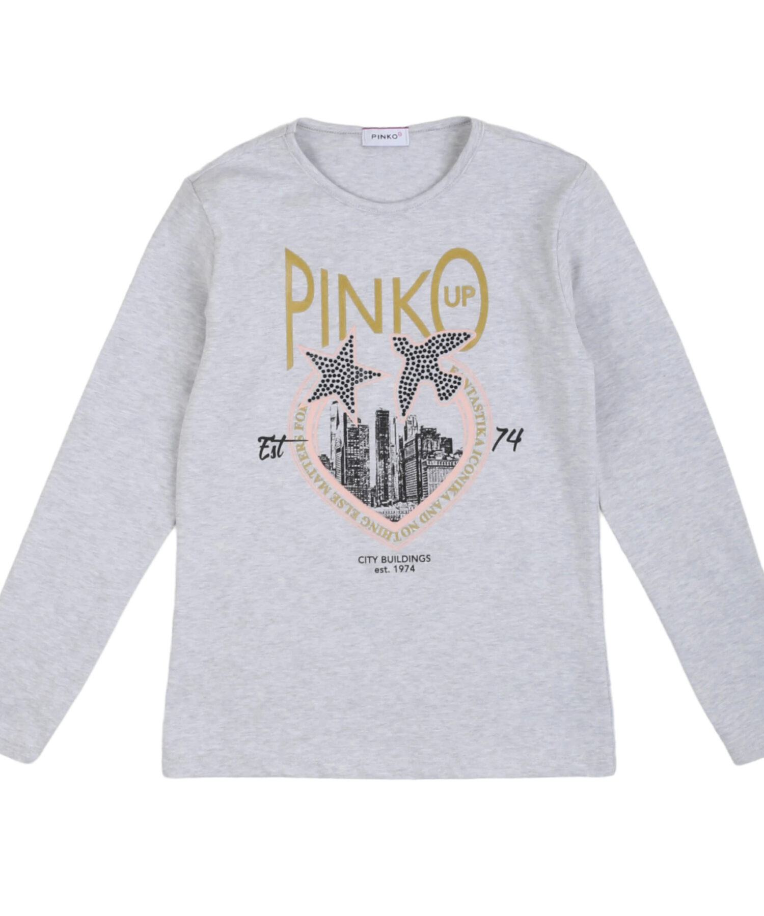T-Shirt Bambina Pinko grigio