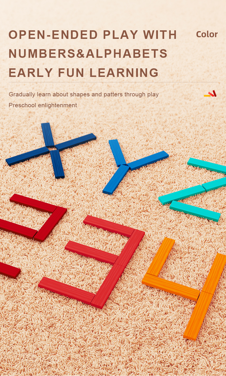 Alternative view of Blocchi in legno componibili rosa - Mideer