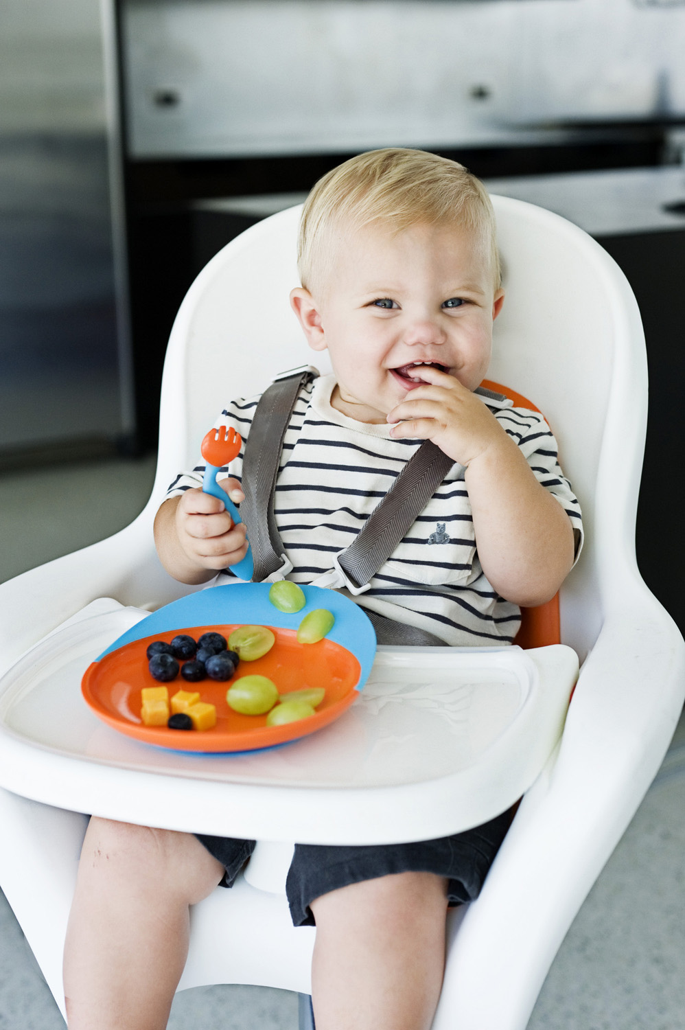 Alternative view of Catch piatto piano arancio e azzurro - Boon