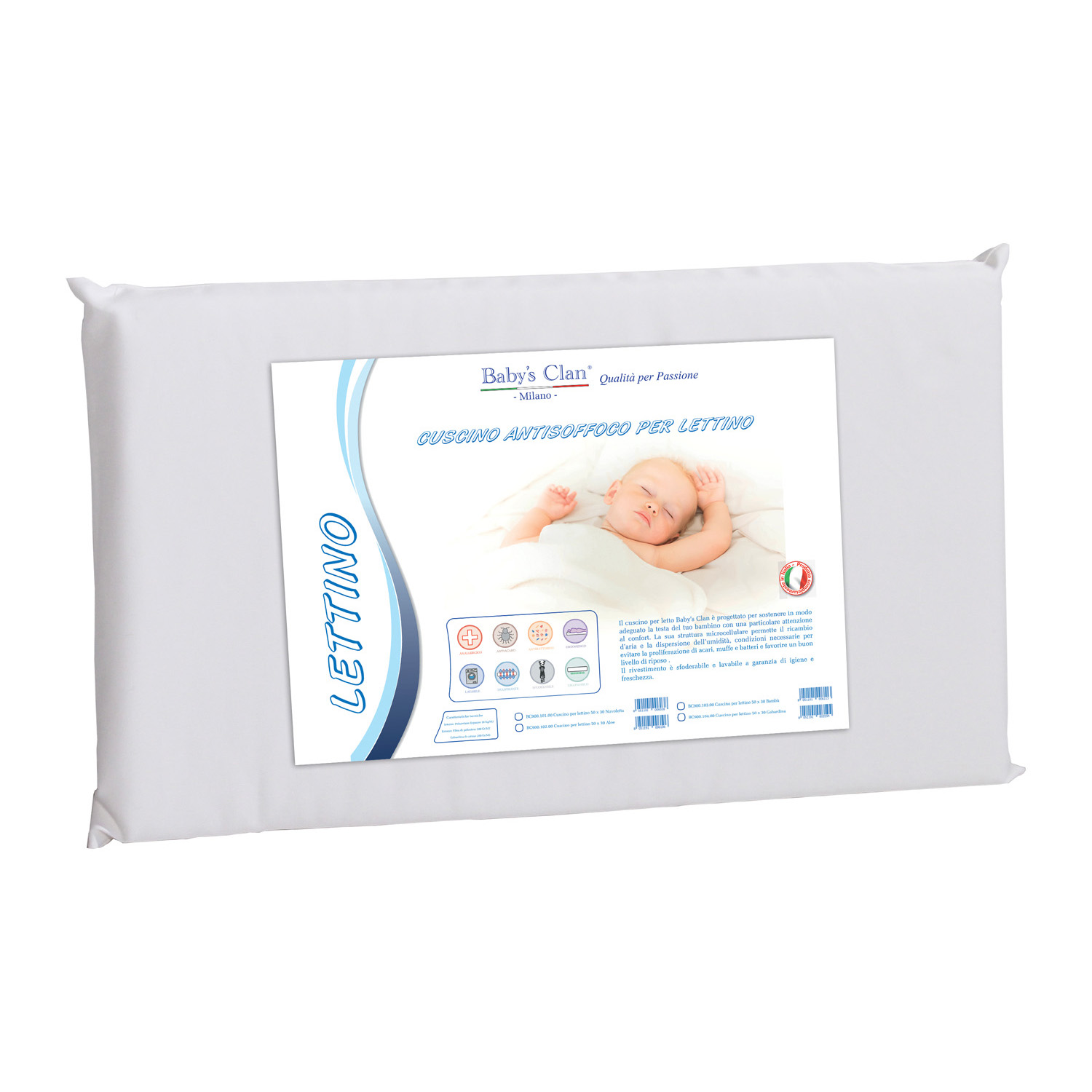 Relax - Cuscino lettino con rivestimento in cotone - Baby's Clan