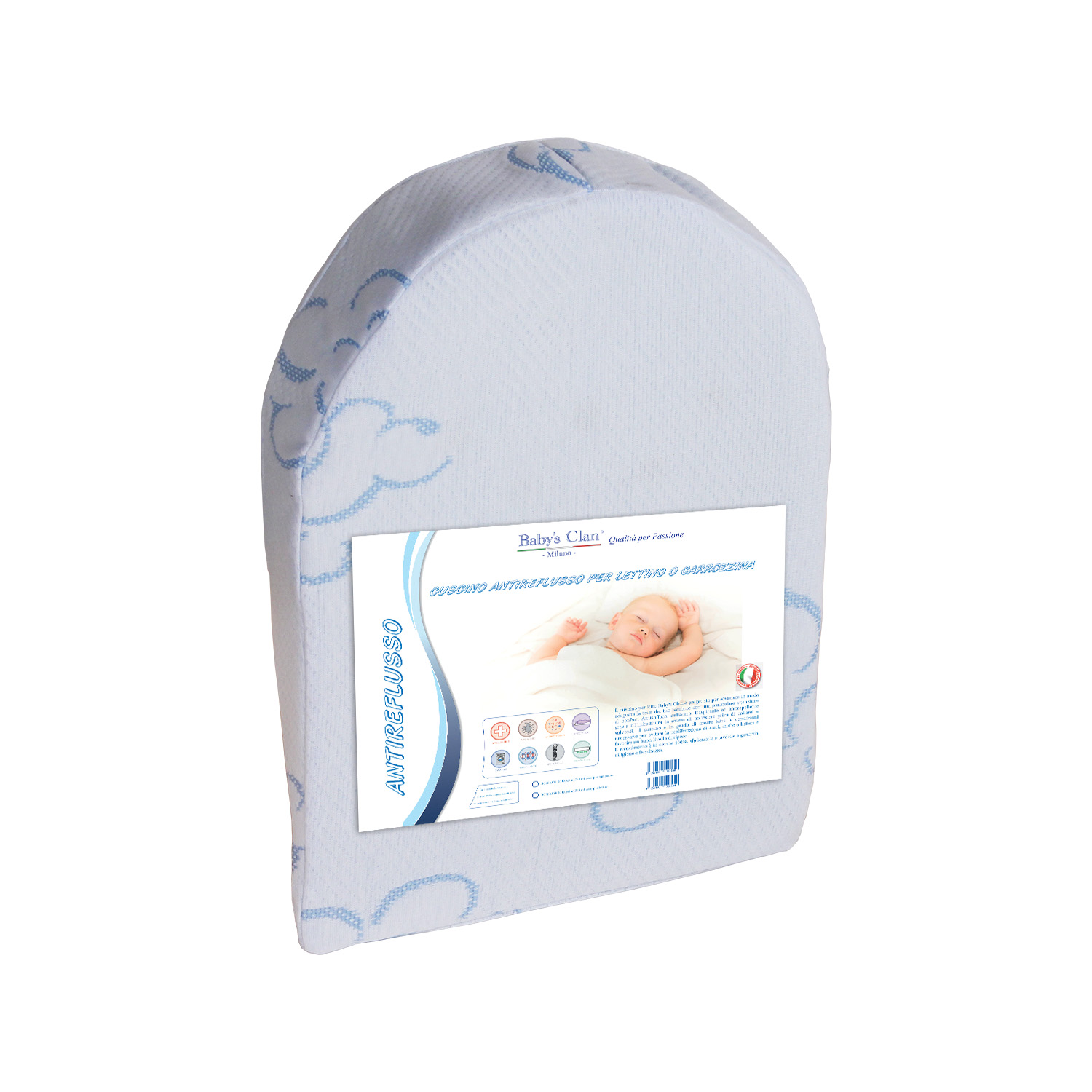 Antireflusso - Cuscino carrozzina a cuneo - Baby's Clan