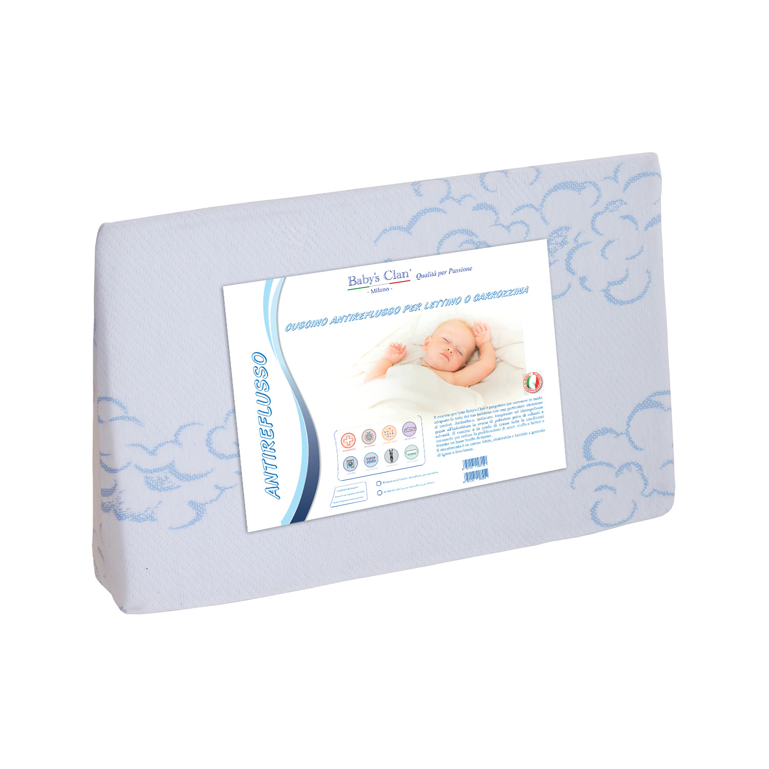 Antireflusso - Cuscino lettino a cuneo - Baby's Clan