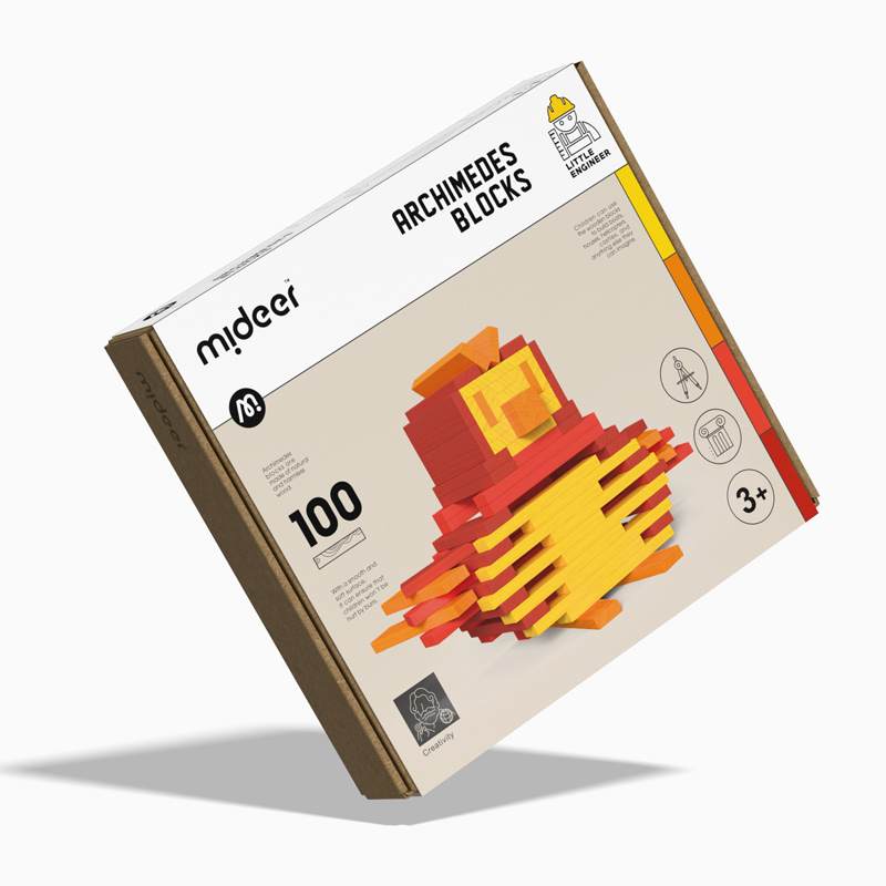 Blocchi in legno componibili arancio - Mideer