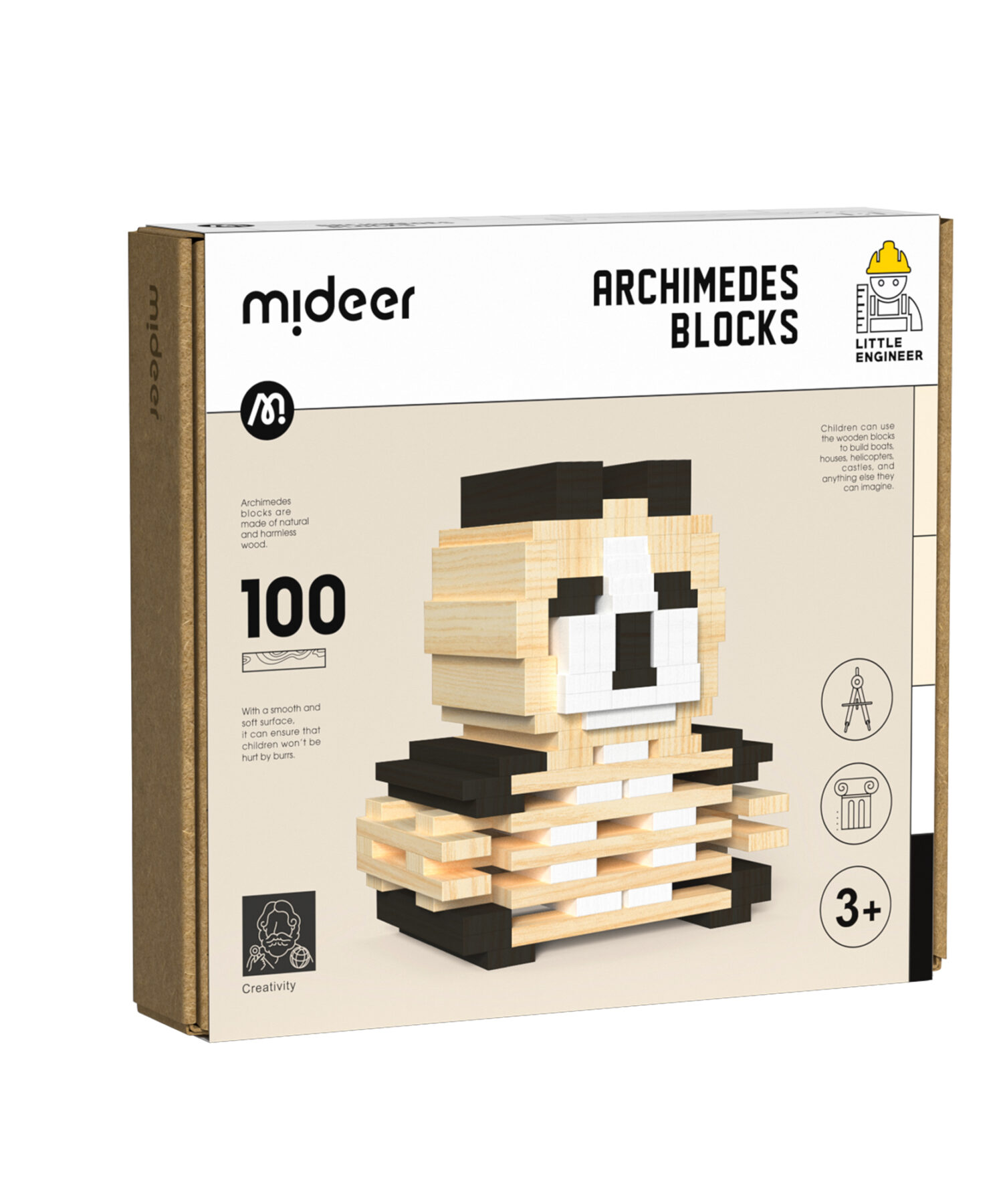 Blocchi in legno componibili bianco e nero - Mideer