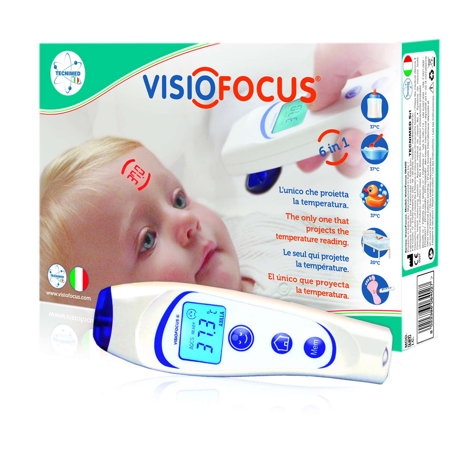Alternative view of Termometro a infrarossi senza contatto Visiofocus - Tecnimed