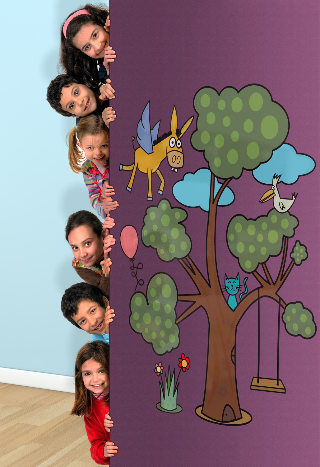 Un albero davvero magico - Adesivo murale - Wallskin