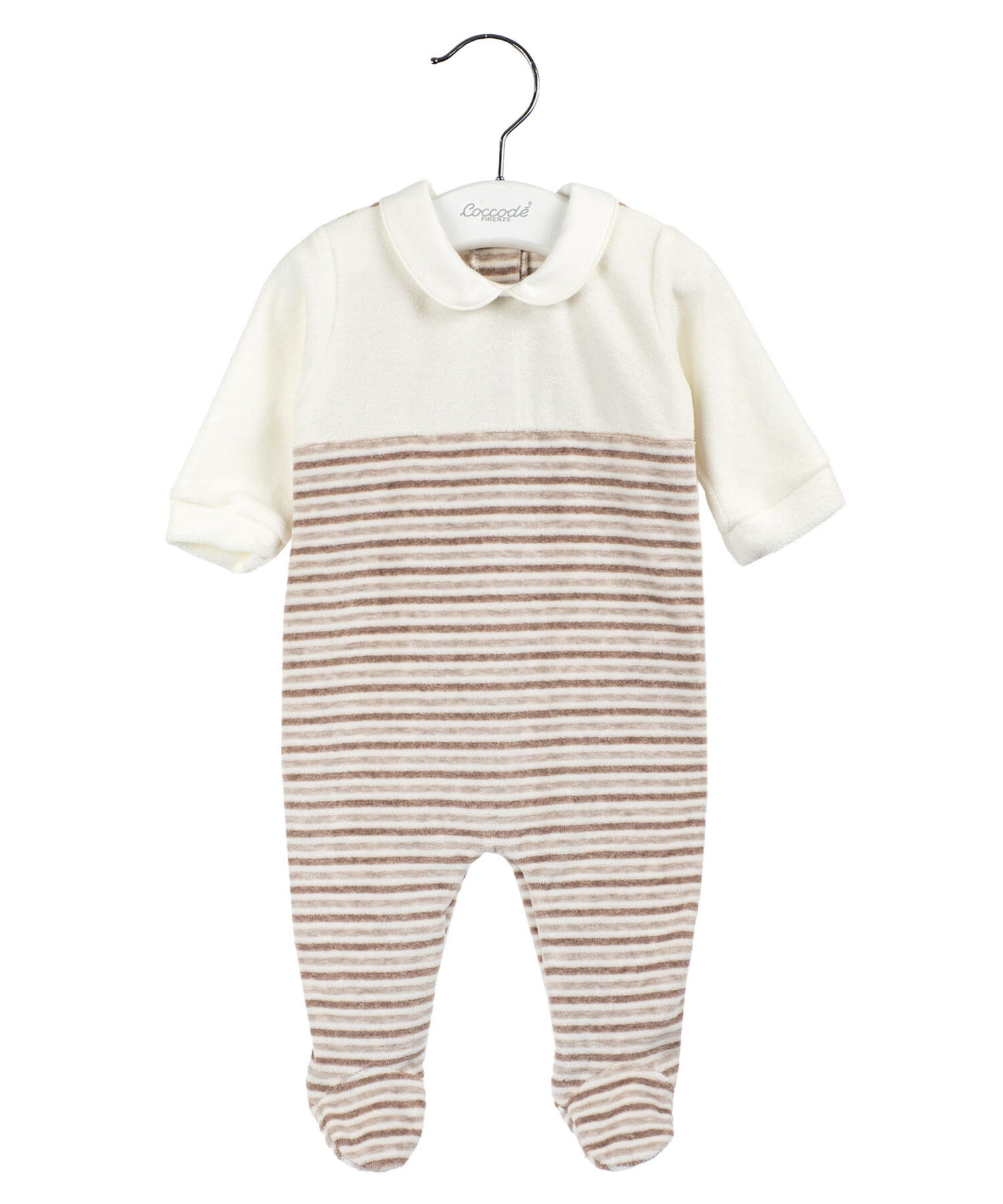 Tutine Unisex Coccodè riga panna nocciola