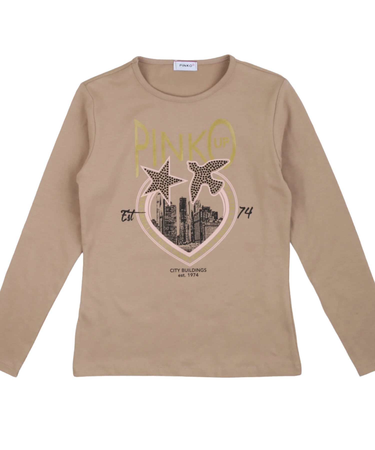 T-Shirt Bambina Pinko beige