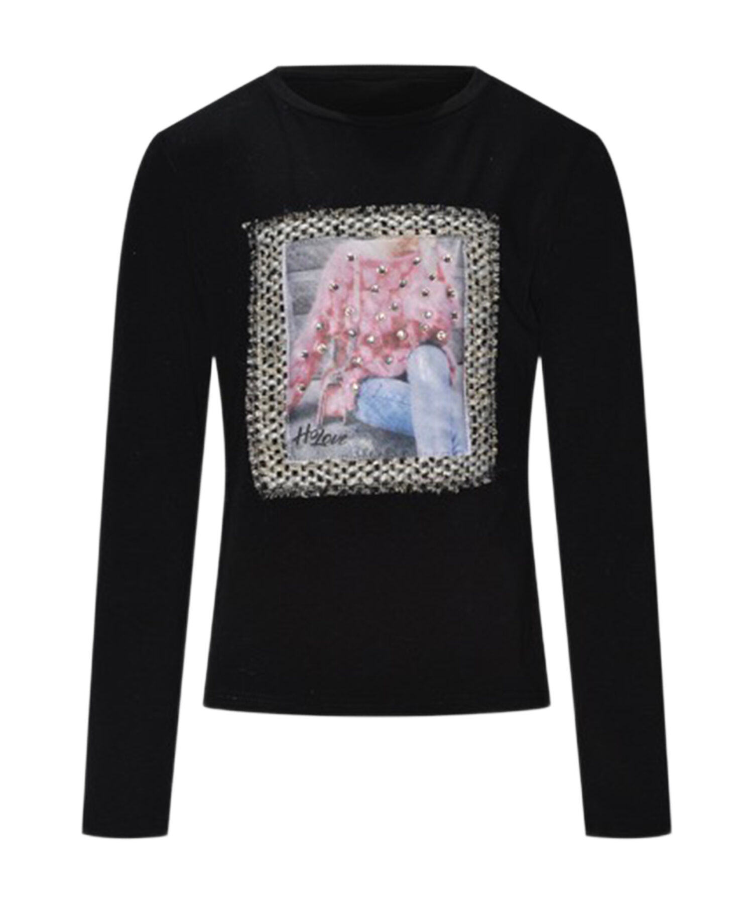 T-Shirt Bambina Odi Et Amo black