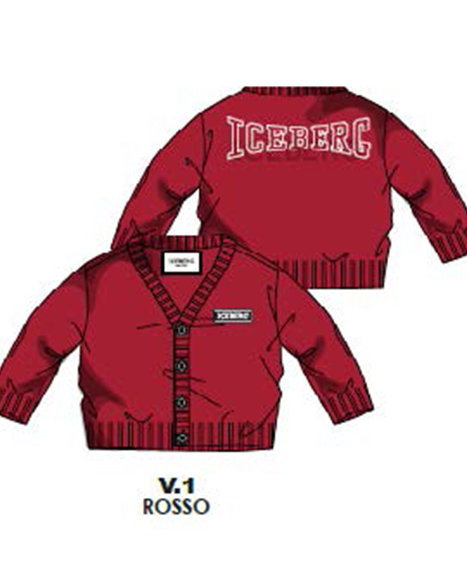 Cardigan Bambino Iceberg rosso