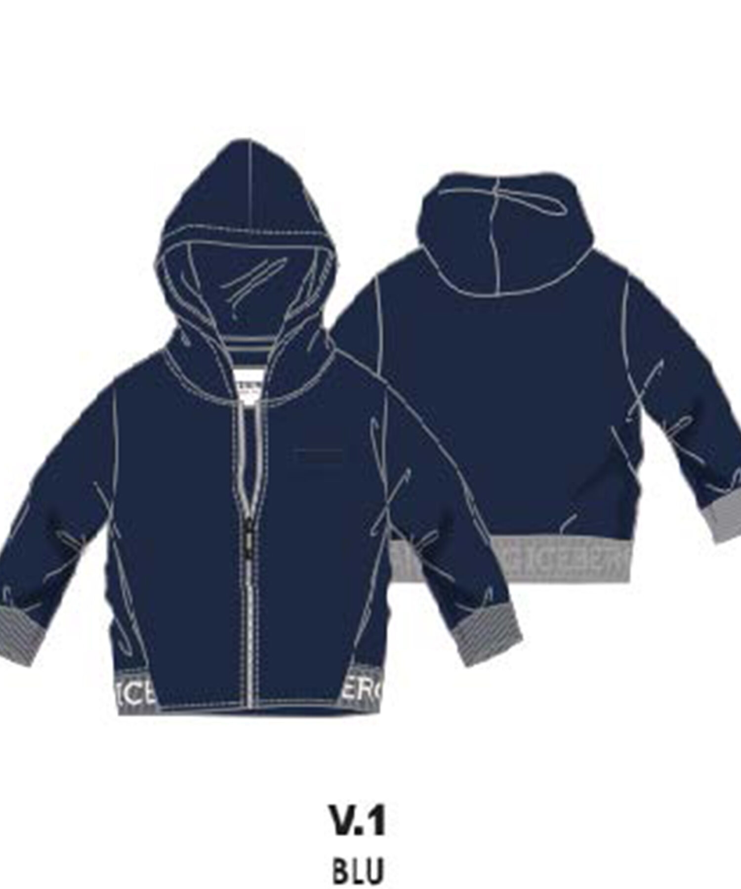 Felpe Bambina Iceberg blu