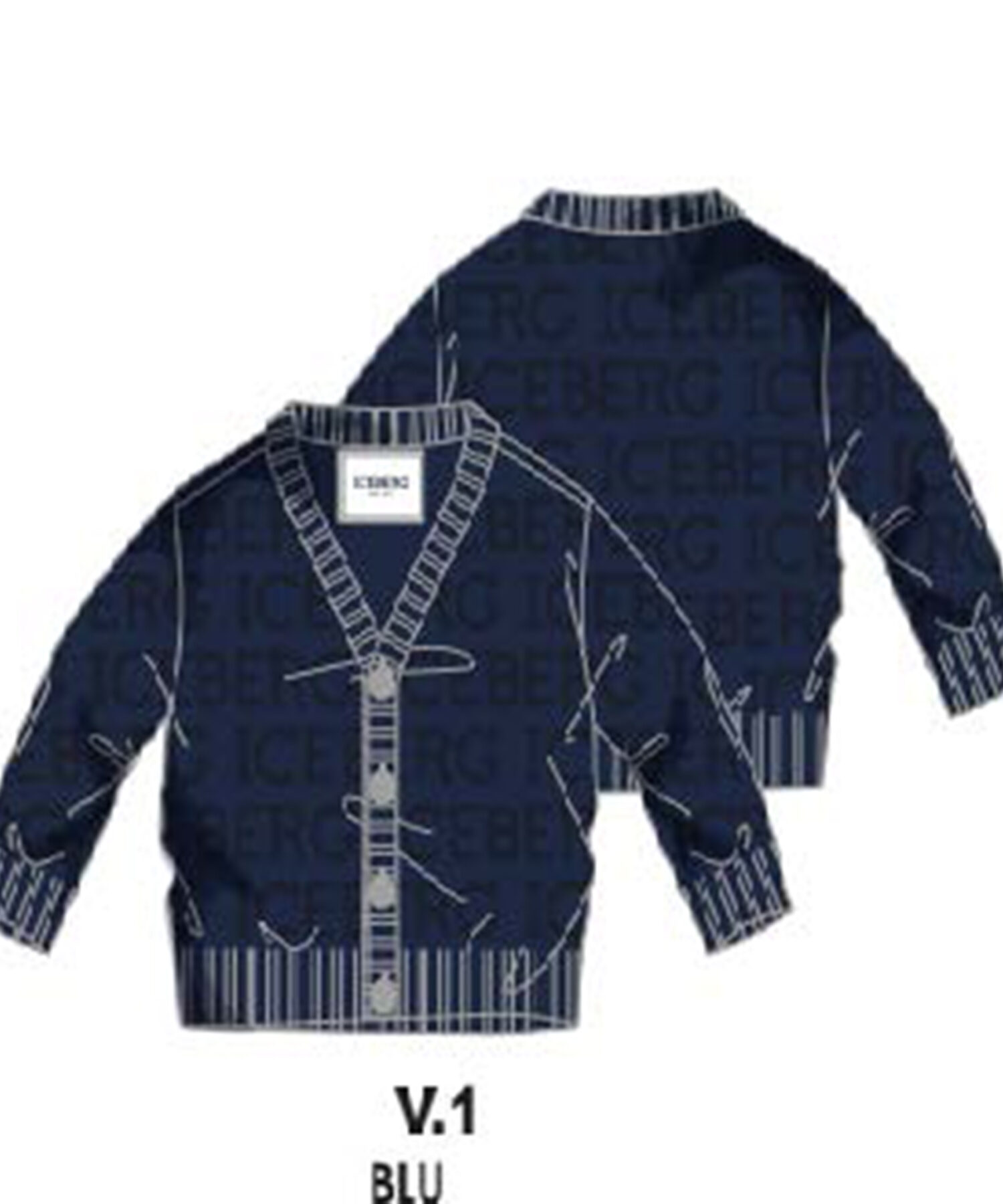 Cardigan Bambina Iceberg blu