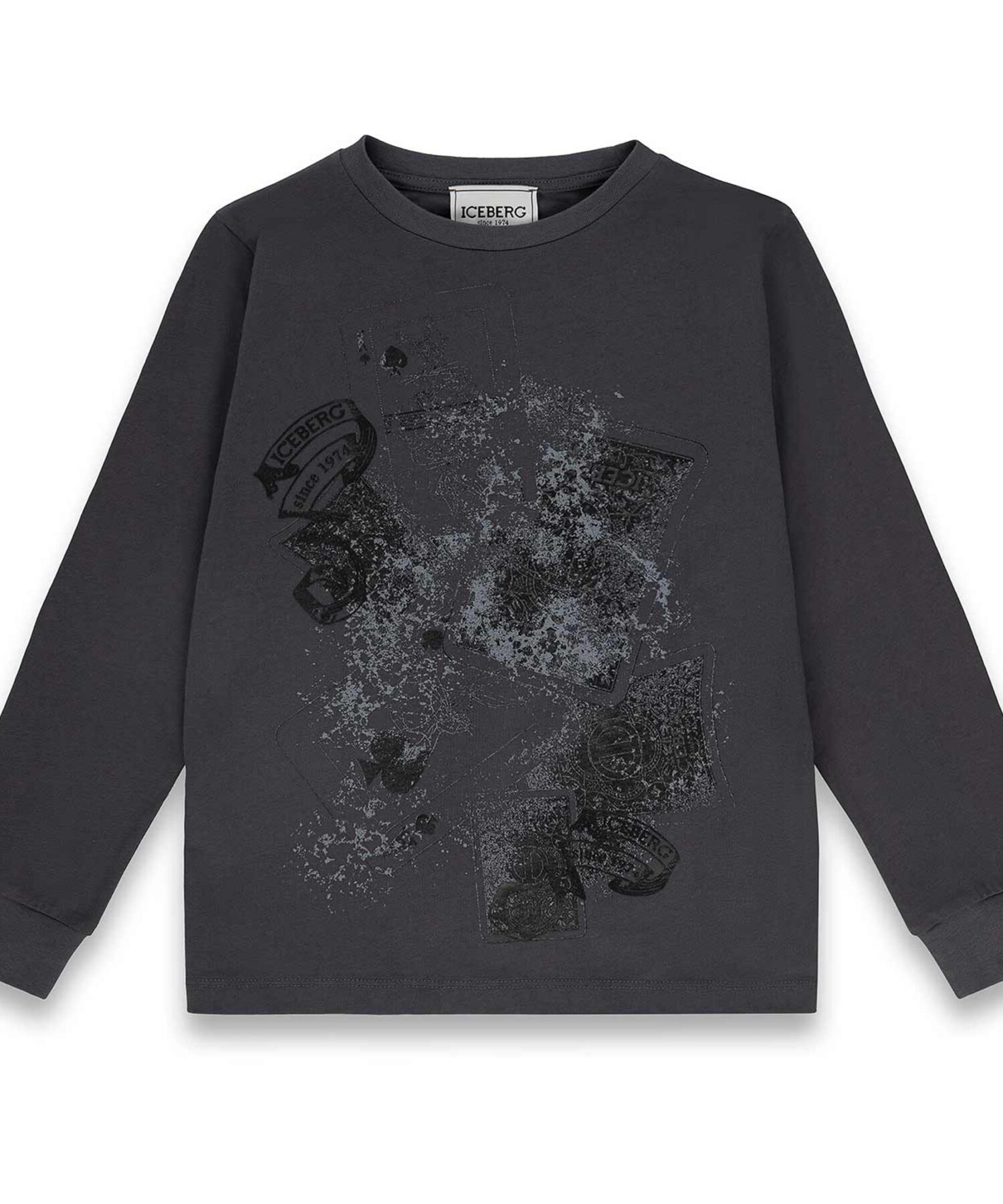 T-Shirt Bambino Iceberg piombo