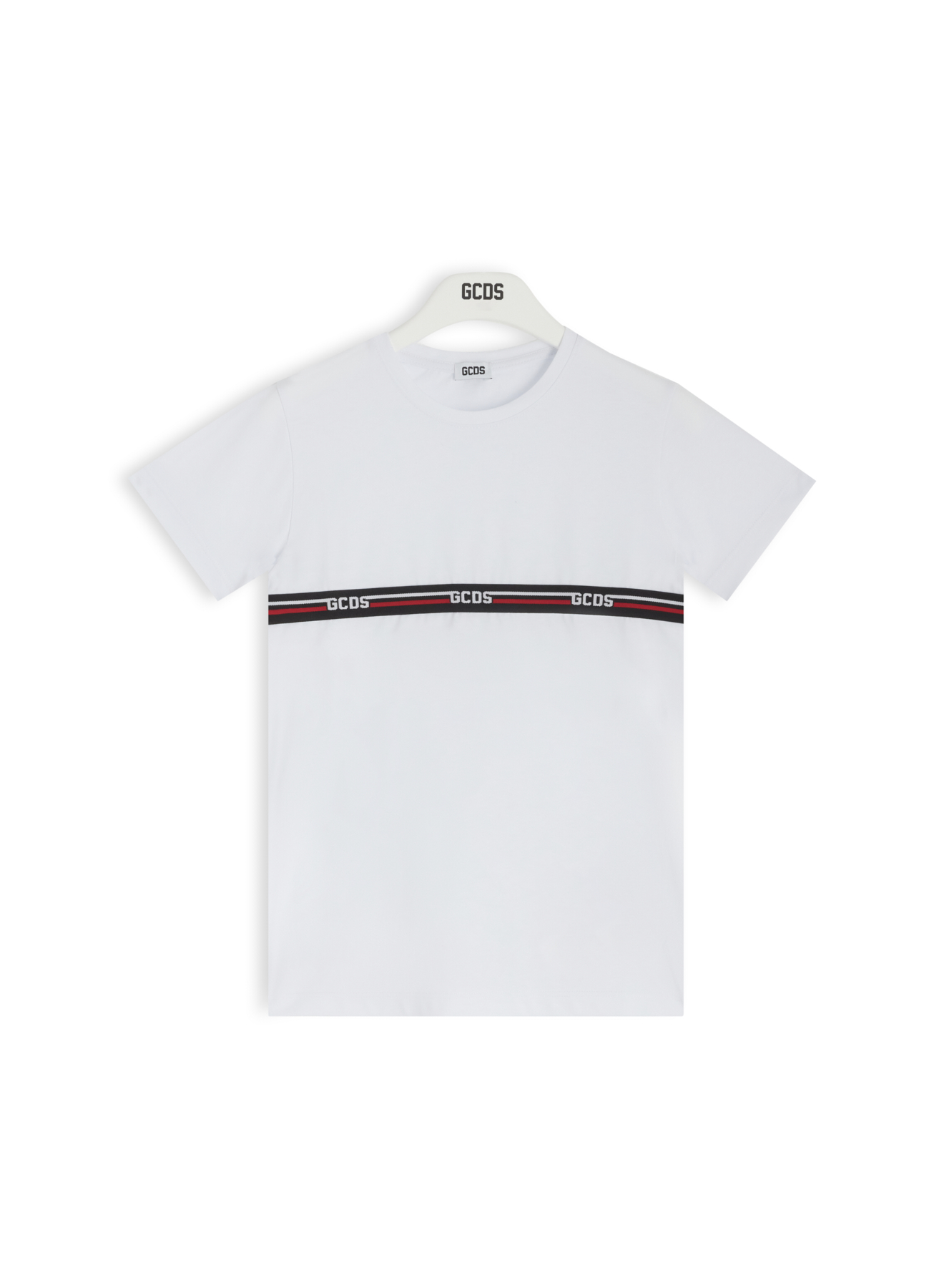 LOGO TAPE SS TEE Bianco - GCDS