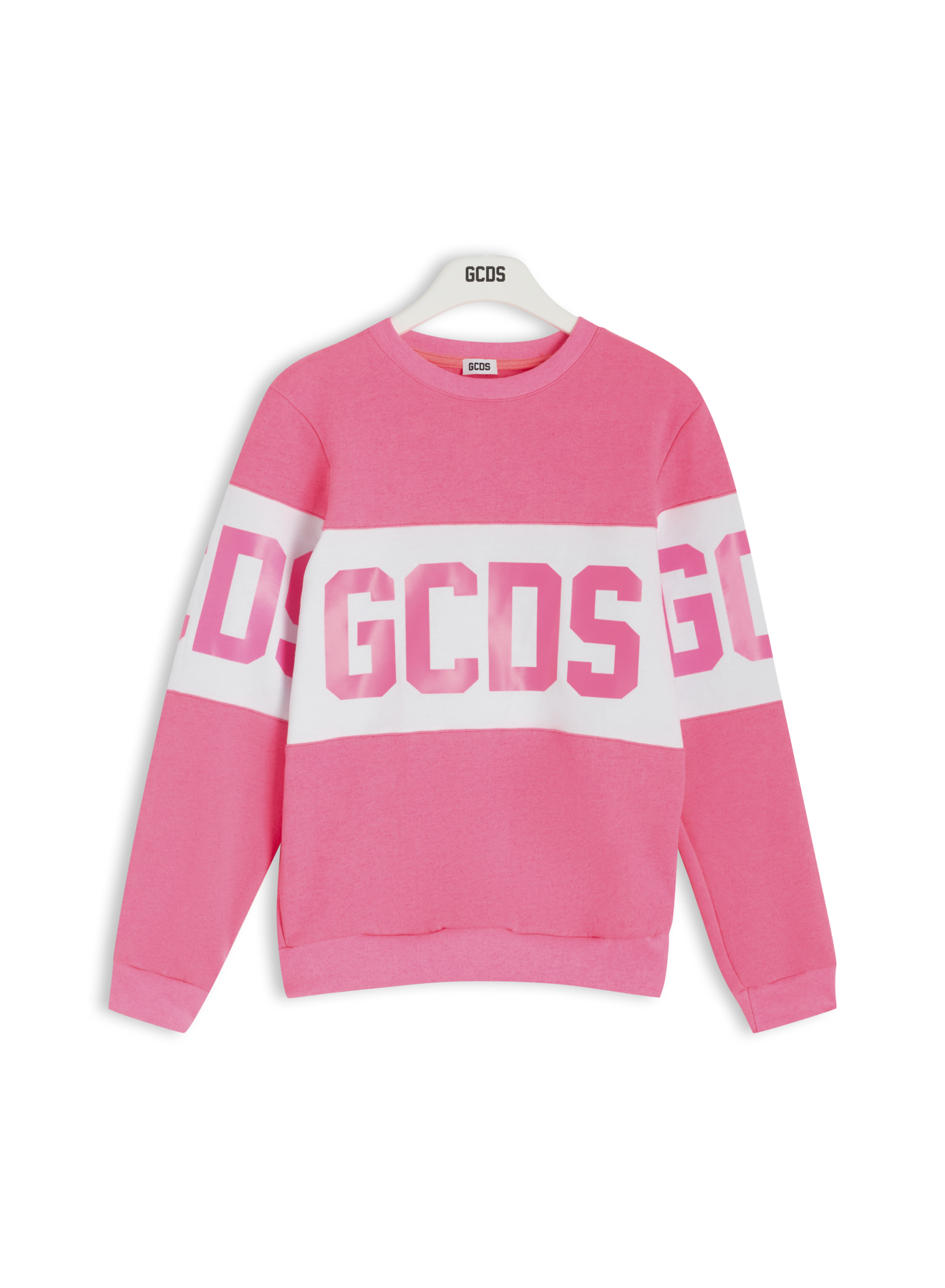 BAND LOGO CREW Fucsia - GCDS