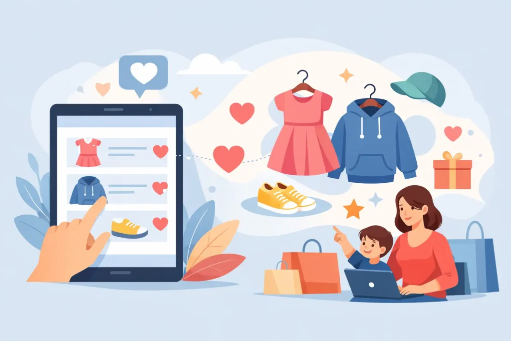 Come usare la wishlist abbigliamento bambini