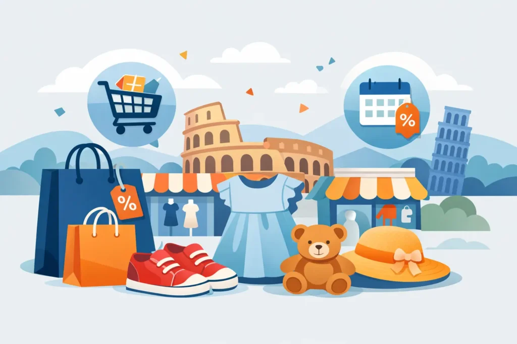 Quando escono i saldi moda bambini in Italia?