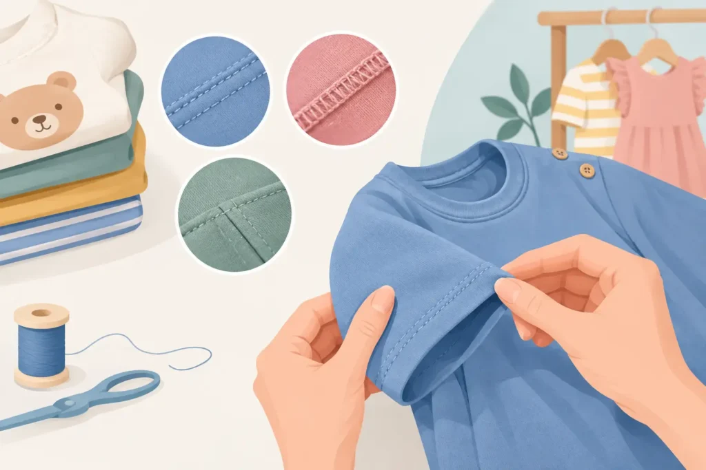 Come valutare cuciture abbigliamento bambini
