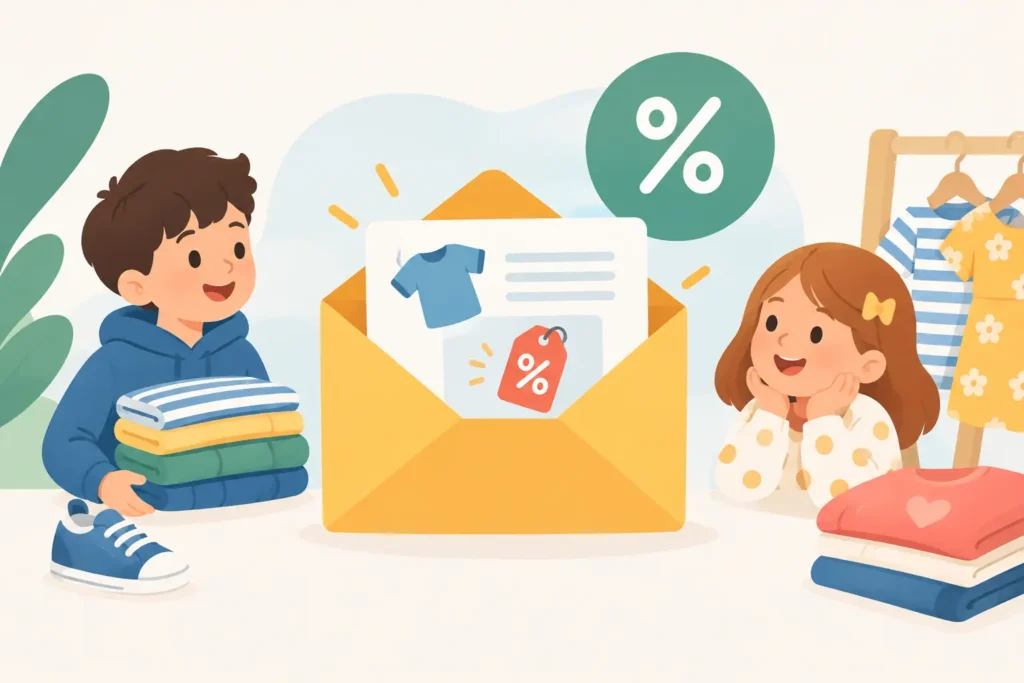 La newsletter sconti abbigliamento bambini conviene?