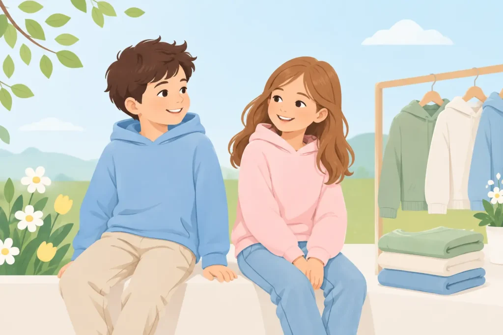 Guida felpe leggere bambini per la primavera